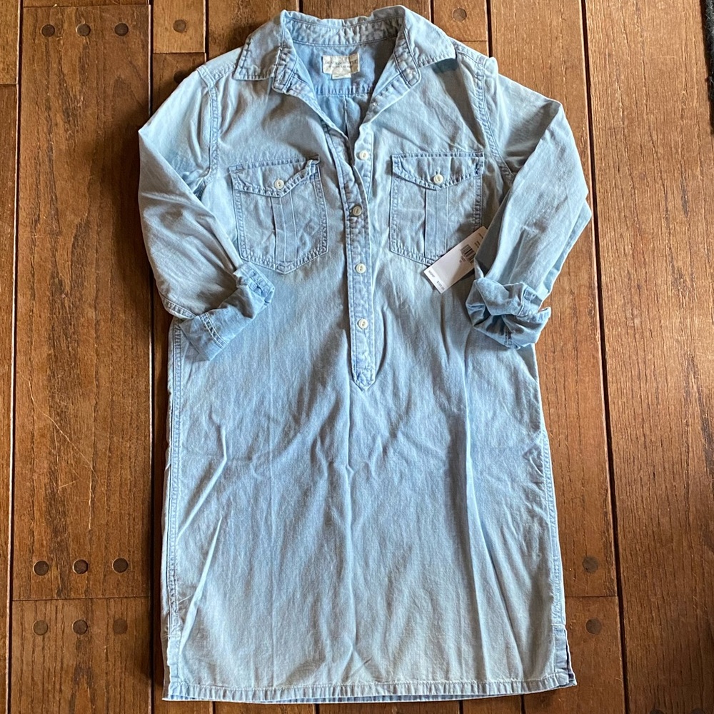 NWT lightweight denim shirt dress